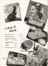 Vintage 1941 Learn How To Crochet Knit Embroider Tatting Pattern Book 170 - $12.99