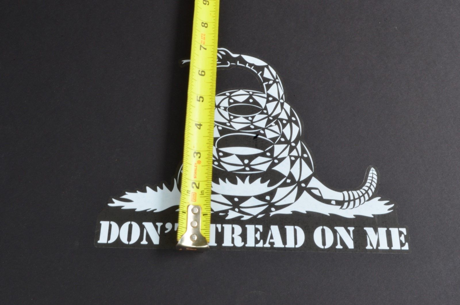 8 Gadsden Flag Vinyl Car Truck Window Don't Tread on Me Sticker 4pk White