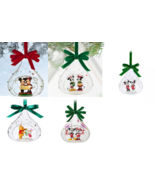 Disney Store Yearly Glass Sketchbook Mickey Minnie Mouse Winnie Pooh Orn... - $59.95