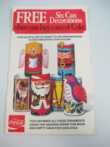 Coca-Cola Vintage 1977  Wrap Around Can Decorations Christmas - $2.48