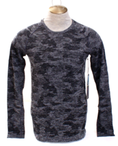 Kyodan Gray Camo Seamless Stretch Knit Crew Neck Long Sleeve Shirt Men&#39;s... - $49.49