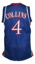 Sherron Collins #4 College Basketball Jersey New Sewn Blue Any Size image 2