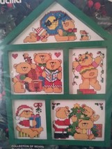 Christmas Bears Bucilla Gallery of Stitches 7"x 10" Counted Cross-Stitch Hutch - $9.85