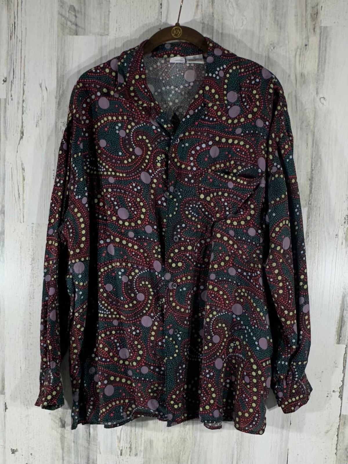 Lucky Brand, Tops, Lucky Brand Burgundy Floral Long Sleeved Blouse  Smocked Cuff Size Small Boho