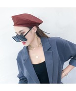 PU Leather Beret Women&#39;s Autumn And Winter New Style Net Red Retro Paint... - $70.09