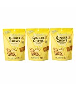3 PACK PRINCE OF PEACE GINGER CHEWS CANDY SWEET &amp; SPICY CHEWY ORGANIC VE... - $14.85