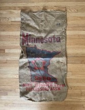 Vintage Burlap Sack - Minnesota Certified Seed 44 image 1