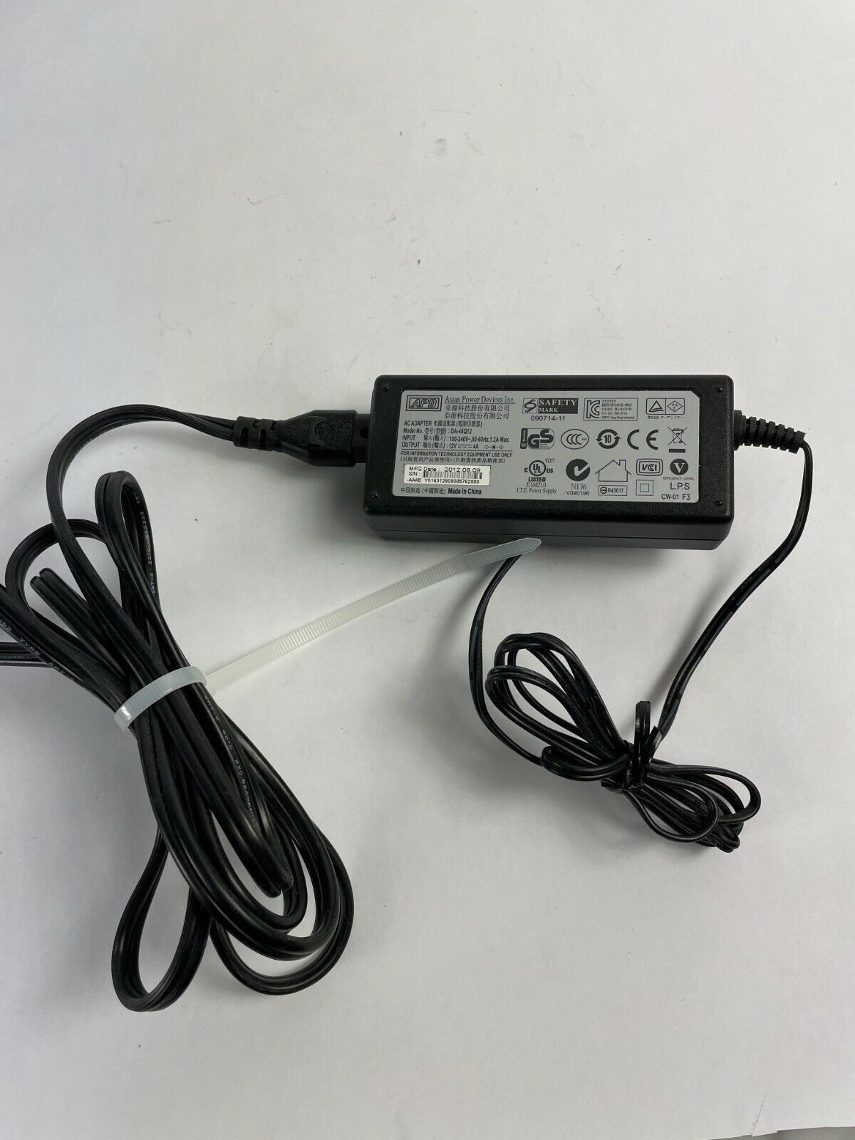 Genuine APD DA48Q12 Ac Adapter Output 12 V 4 A Power Supply Adapter