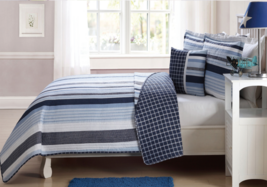 Elegant Stripe 4 Pz Doppio/Completo Misura Kids Ragazzi Quilt/ Falsità /... - $44.94