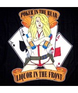 POKER IN THE REAR LIQUOR IN THE FRONT TRIPLE ACES  WALL BANNER - $8.96