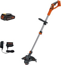 BLACK DECKER LSTE523 Black Orange 20V MAX Lightweight String Trimmer Edger