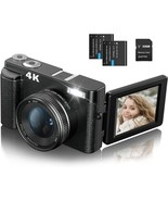 4K Digital Camera, 48Mp Autofocus Video Camera With 3&quot; 180°Flip Screen 3... - $155.94