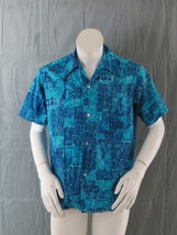 Vintage Hawaiian Aloha Shirt - Square Tribal Pattern Made in Hawaii - Me... - $75.00