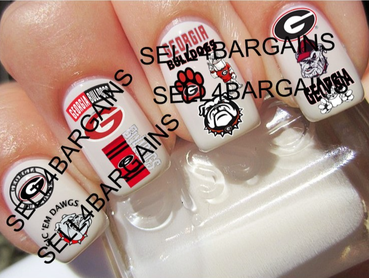 23 NEW 2023 Georgia Bulldogs Love Nail Art Decals 13 Different Designs ...