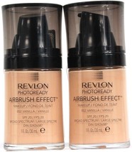 2 Revlon 1 Oz PhotoReady Airbrush Effect SPF 20 002 Vanilla Liquid Foundation - $21.99
