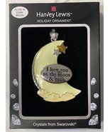 Love You Moon &amp; Back Glow In The Dark Ornament Harvey Lewis Crystals Swa... - $9.95