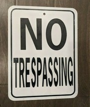 12&quot; No Tresspassing Property 3d cutout retro USA STEEL plate display ad ... - $39.59