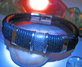 Haunted BRACELET PROTECTION AGAINST CURSES MAGICK 925  LEATHER WITCH Cas... - $47.00