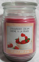 Ashland Scented Candle New 17 Oz Large Jar Single Wick Spring Strawberry Cream - $19.60