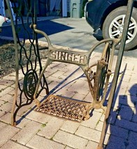 Vintage Singer Sewing Machine Treadle Cast Iron Stand Base Steam Punk - $119.95