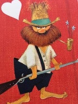 Hallmark Vintage Valentine Card Beared Man Western Straw Hat Pipe No Fussing - $8.99
