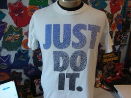 Vintage 90&#39;s Nike Gray Tag Just Do It Made in USA White T Shirt M - $29.69