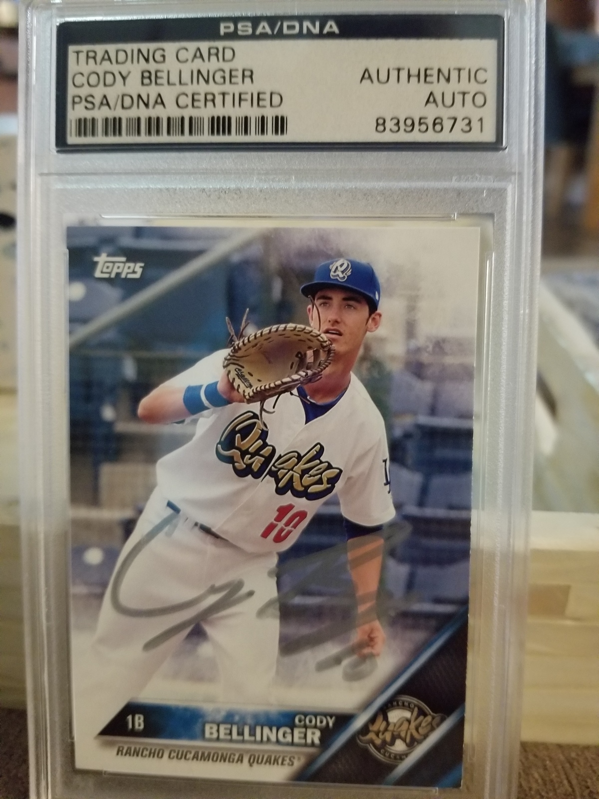 2016 Topps Cody Bellinger RC 46 Pro Debut, PSA Certified Authentic Autograph Trading Card
