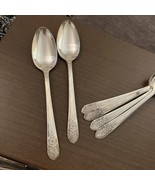 2 WM Rogers Mfg Co Original Rogers Marigold Silver Mist 1935 Serving Spoons - $18.76