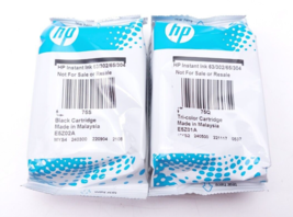 2 PACK HP 75 Black E5Z02A  75 Color E501A Genuine Ink printer cartridge OEM - $24.25