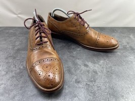 Johnston & Murphy Conrad Men's Shoes Brown 8.5 M Leather Cap Toe Dress Oxford - $37.44