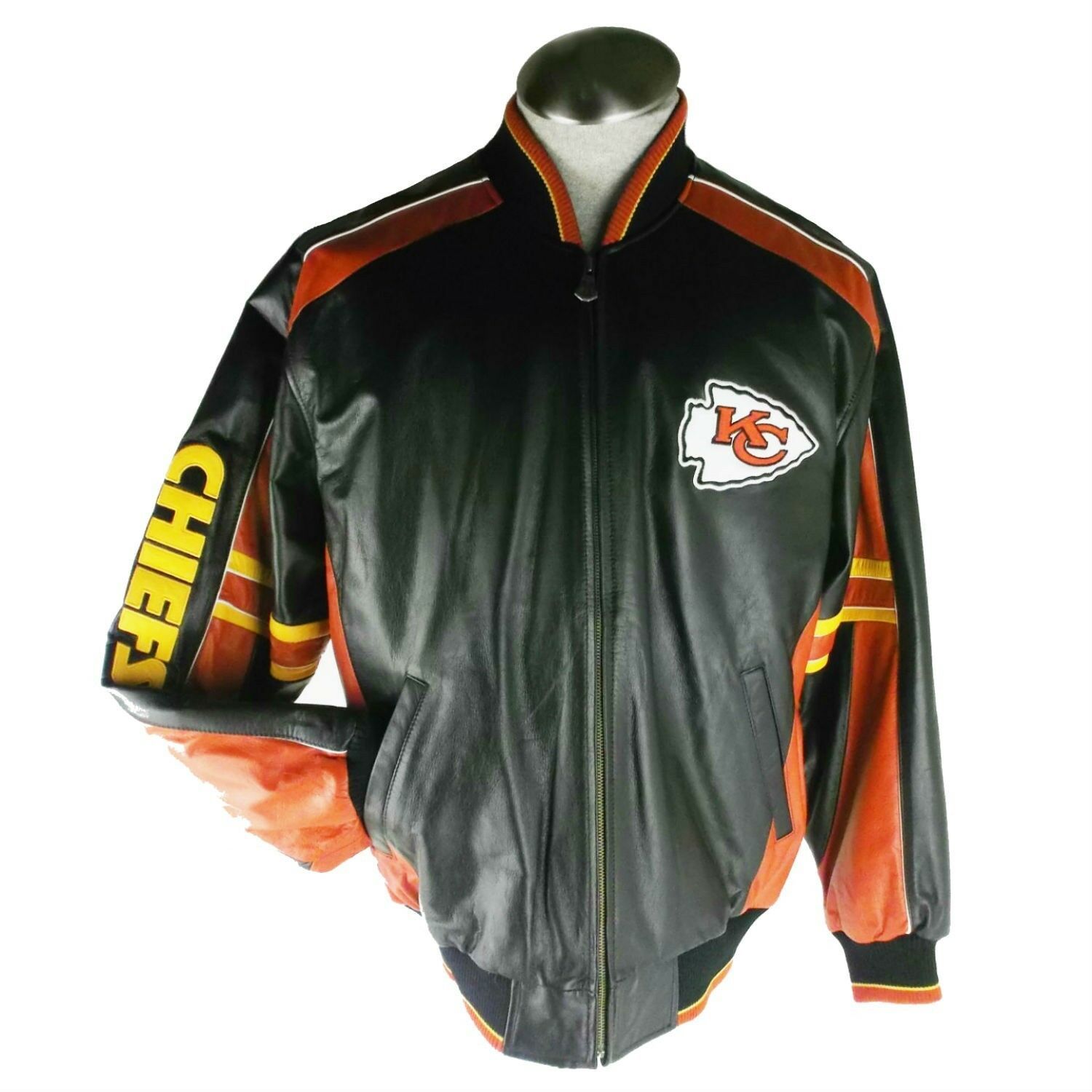 Vintage 1990s Kansas City KC Chiefs Full Zip Windbreaker Jacket - L