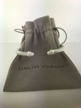 David Yurman Sterling Silver Pearls & Diamonds 5mm Cable Cuff Bracelet - $282.15
