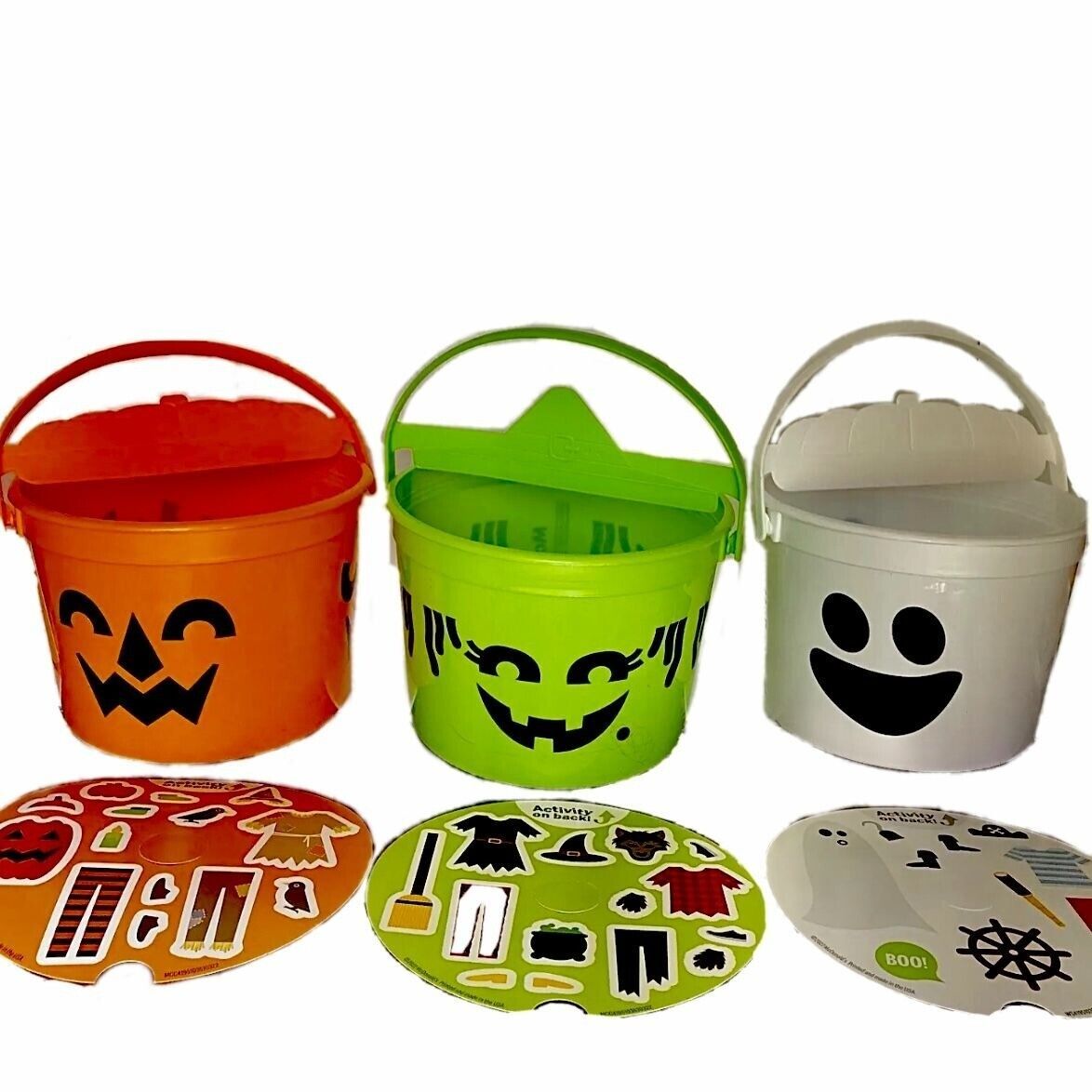 McDonalds Halloween Pail 2002 Bucket McBoo McGoblin McPunkn Ghost Pumpkin Witch Fast Food