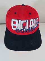 VTG Adidas World Cup England Soccer Red Blue Snapback Hat Trefoil Futbol - $39.56