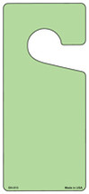 Lime Green Solid Blank Novelty Metal Door Hanger - $18.95
