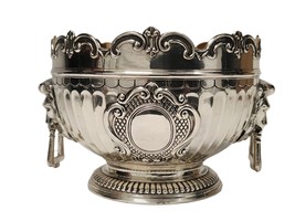 Vintage Silver Plated Monteith Bowl Lion's Head - $127.71