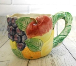 Fitz &amp; Floyd Ironstone Fruit Design Mug 8 oz 3&quot;H 3 1/2&quot; D Made in Japan - $18.56