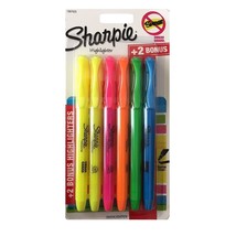 SHARPIE Pocket style Highlighters Assorted Colors 4 Pens Plus 2 Bonus - $13.99