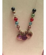 Coach Silver Crystal  Charm Sterling Silver With Beads Chain necklace - $89.99