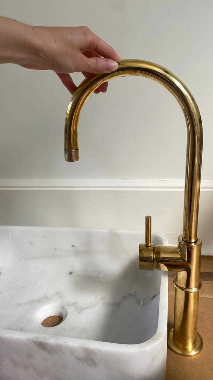 Unlacquered Brass Faucet with Sprayer 6 Kitchen Faucet with