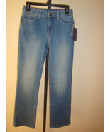 New $124 NYDJ Women&#39;s Jeans Barbara Bootcut Rayon Indigo Denim Upper Fal... - $69.29