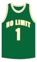 Master P #1 No Limit Basketball Jersey Sewn Green Any Size image 4