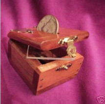 Coin Of The Realm Wood Box EXAMINABLE Penetration Magic Trick WATCH VIDE... - $49.99