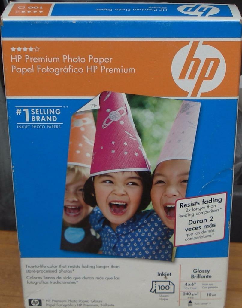 HP Photo Paper 4X6 Advanced Glossy 100 Ct.
