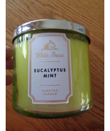Bath &amp; Body Works White Barn Eucalyptus Mint 3 Wick Candle 14.5 oz - $24.50