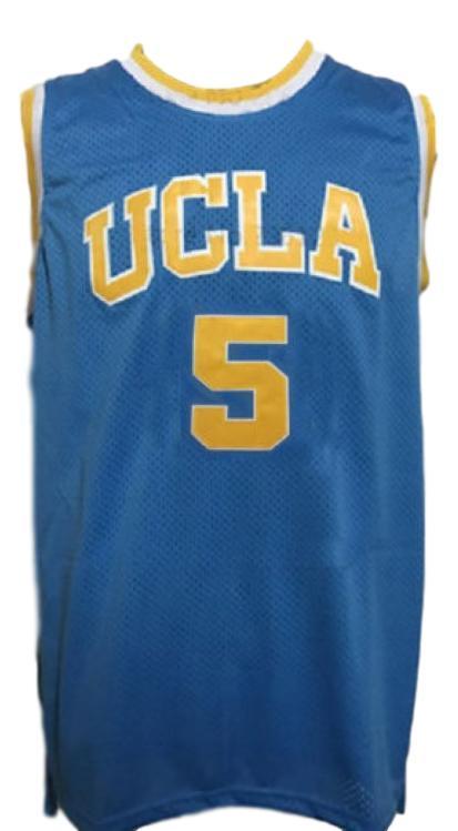 Baron davis  5 custom college basketball jersey blue   1