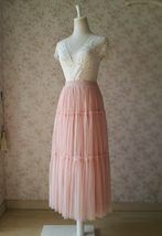 BLUSH Tiered Midi Skirt Blush High Waisted Tiered Tulle Skirt Plus Size image 5