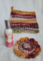 Fall Dishcloth and Sunflower Scrubby Gift Set with Pumpkin Apple Room Spray - $15.00
