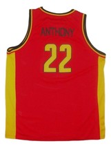 Carmelo Anthony Oak Hill Custom Basketball Jersey Sewn Red Any Size image 5