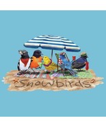 Snow Birds T-shirt S M L XL 2XL Vacation Senior Summer Winter NWT NEW Cotton - $22.22